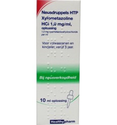 Healthypharm Neusdruppels HTP Xylometazoline HCl 1 mg/ml 10 ml