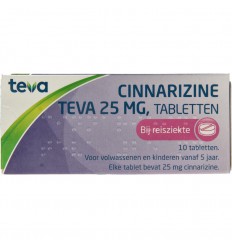 Teva Cinnarizine 25 mg 10 tabletten