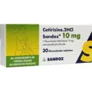 Sandoz Cetirizine 2HCl 10 mg 30 tabletten