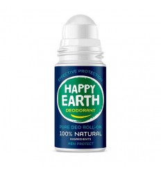 Happy Earth Pure deodorant roll-on men protect 75 ml