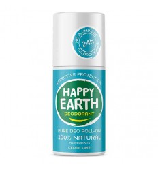 Happy Earth Pure deodorant roll-on cedar lime 75 ml