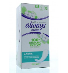 Always Dailies cotton protection inlegkruisjes large 32 stuks