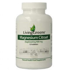 Magnesium Livinggreens Magnesium citraat 400 mg 120 tabletten