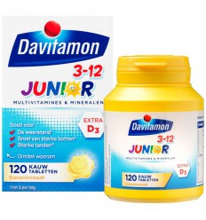 Davitamon Junior 3+ banaan 120 kauwtabletten