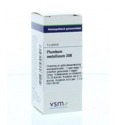 VSM Plumbum metallicum 30K 4 gram globuli