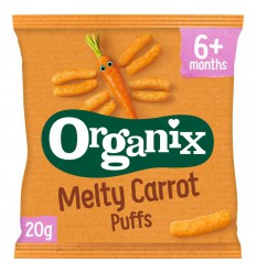 Organix Melty corn puffs carrot 6+ maanden 20 gram