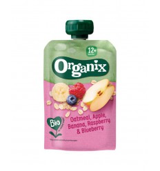 Organix Oatmeal apple banana raspberry blueberry 12+ biologisch 100 gram