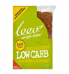 Leev Qrackers lowcarb 3 x 2 stuks biologisch 80 gram