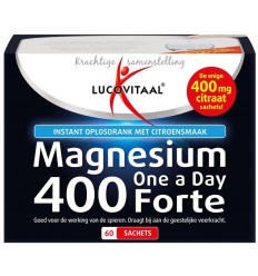 Lucovitaal Magnesium citraat poeder 400 mg 60 sachets