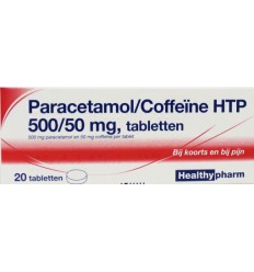 Healthypharm Paracetamol 500 mg coffeine 20 tabletten