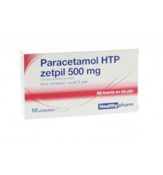 Healthypharm Paracetamol 500 mg 10 zetpillen