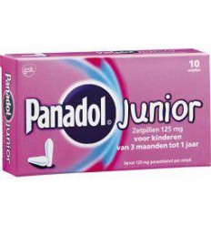 Panadol junior 125 mg 10 zetpillen