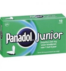 Panadol junior 250 mg 10 zetpillen kopen