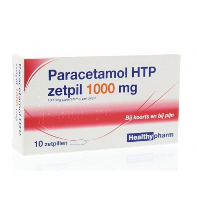 Pijnstillers Healthypharm Paracetamol 1000 mg 10 zetpillen kopen