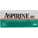 Aspirine Acetylsalicylzuur 100 mg 20 tabletten