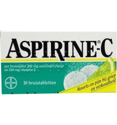 Aspirine Bruistablet 400 mg acetylsalicylzuur en 240 mg vit C 10 bruistabletten