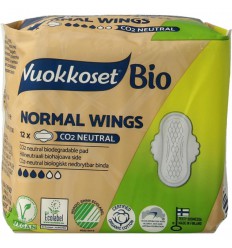 Vuokkoset Bio Maandverband normal wings 12 stuks