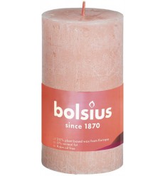 Bolsius Rustiek stompkaars shine 100/50 misty pink