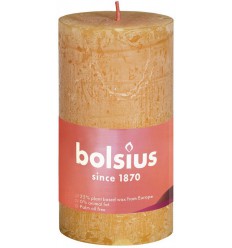Bolsius Rustiek stompkaars shine 100/50 honeycomb yellow
