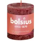 Bolsius Rustiekkaars shine 80/68 velvet red
