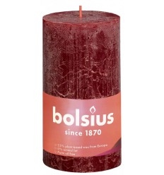 Bolsius Rustiek stompkaars shine 130/68 velvet red kopen