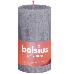 Bolsius Rustiek stompkaars shine 130/68 frosted lavender kopen