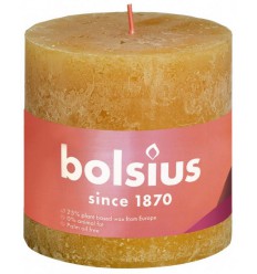 Bolsius Rustiek stompkaars shine 100/100 honeycomb yellow kopen