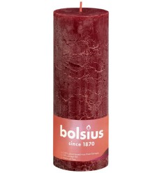 Bolsius Rustiek stompkaars shine 190/68 velvet red
