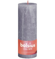 Bolsius Rustiek stompkaars shine 190/68 frosted lavender kopen