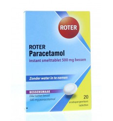 Roter Paracetamol 500 mg bessen 20 tabletten