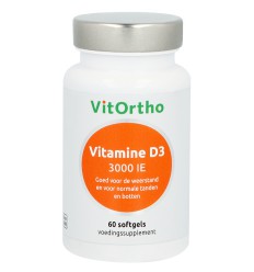 Vitortho Vitamine D3 75 mcg 60 softgels