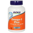 NOW Omega-3 Plus 360 mg EPA 240 mg DHA 60 softgels