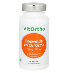 Vitortho Boswellia 250 mg en curcuma 250 mg 60 vcaps
