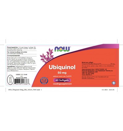 Ubiquinol NOW Co-Q10 50 mg 60 softgels kopen