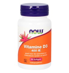 NOW Vitamine D3 10 mcg 90 softgels