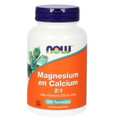 NOW Magnesium & calcium 2:1 100 tabletten