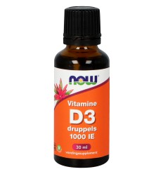 NOW Vitamine D3 druppels 25 mcg 30 ml