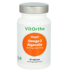 VitOrtho Omega-3 Algenolie - EPA 75 mg | DHA 150 mg 60 vcaps