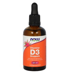 NOW Vitamine D3 druppels 10 mcg 60 ml