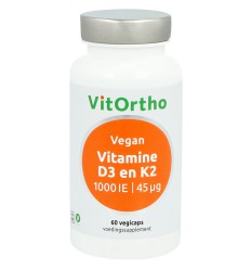 Vitortho Vitamine D3 25 mcg K2 45 mcg 60 vcaps