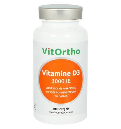 Kosciuszko Warmte Goneryl VitOrtho Vitamine D3 3000IE 300 softgels kopen?
