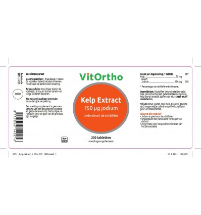 Kelp VitOrtho extract - 150 mcg jodium 200 tabletten kopen