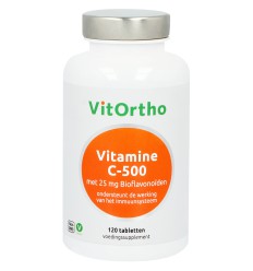 Vitortho Vitamine C-500 met 25 mg bioflavonoiden 120 tabletten