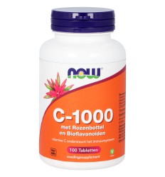NOW Vitamine C-1000 met rozenbottel en bioflavonoiden 100 tabletten