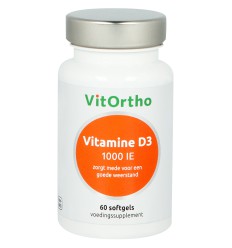 VitOrtho Vitamine D3 25 mcg 60 softgels