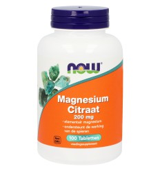 NOW Magnesium citraat 200 mg 100 tabletten