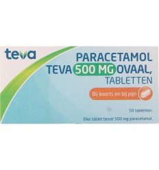Teva Paracetamol 500 mg ovaal 50 tabletten kopen