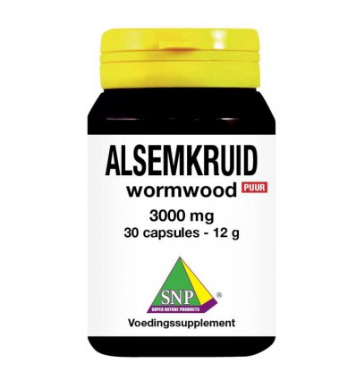 Supplementen SNP Alsemkruid wormwood 3000 mg puur 30 capsules kopen