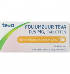 Teva Foliumzuur 0.5 30 tabletten