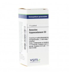 VSM Aesculus hippocastanum D3 10 gram globuli